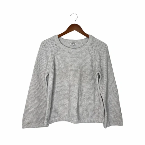 MADEWELL Waffle-Stitch Raglan Sleeve Supersoft Yarn Sweater - Picture 1 of 9
